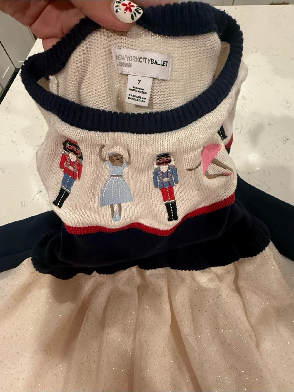 Gymboree Navy and Cream Nutcracker NYC Ballet Dress